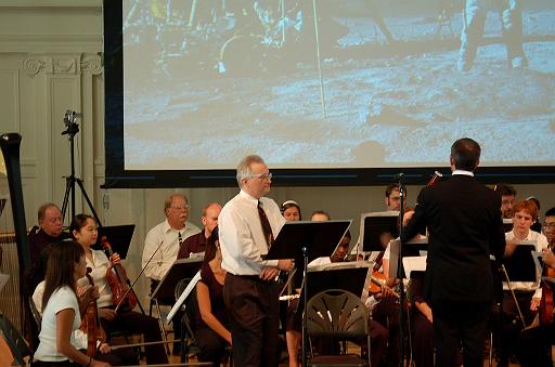 CSSS' Jim Plaxco providing narration to the Blast Off concert  - performed by the Music Institute of Chicago Orchestra - Sept. 2007