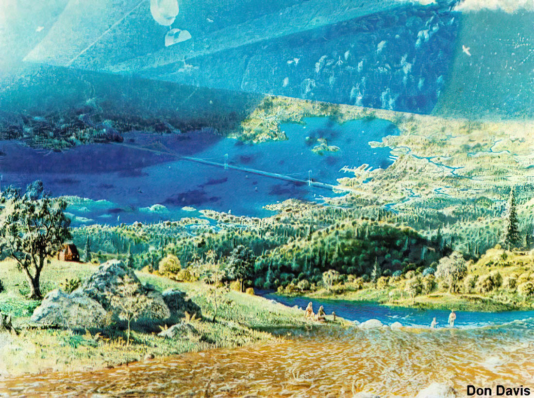 O'Neill Cylinder Space Settlement Scenic View By Don Davis