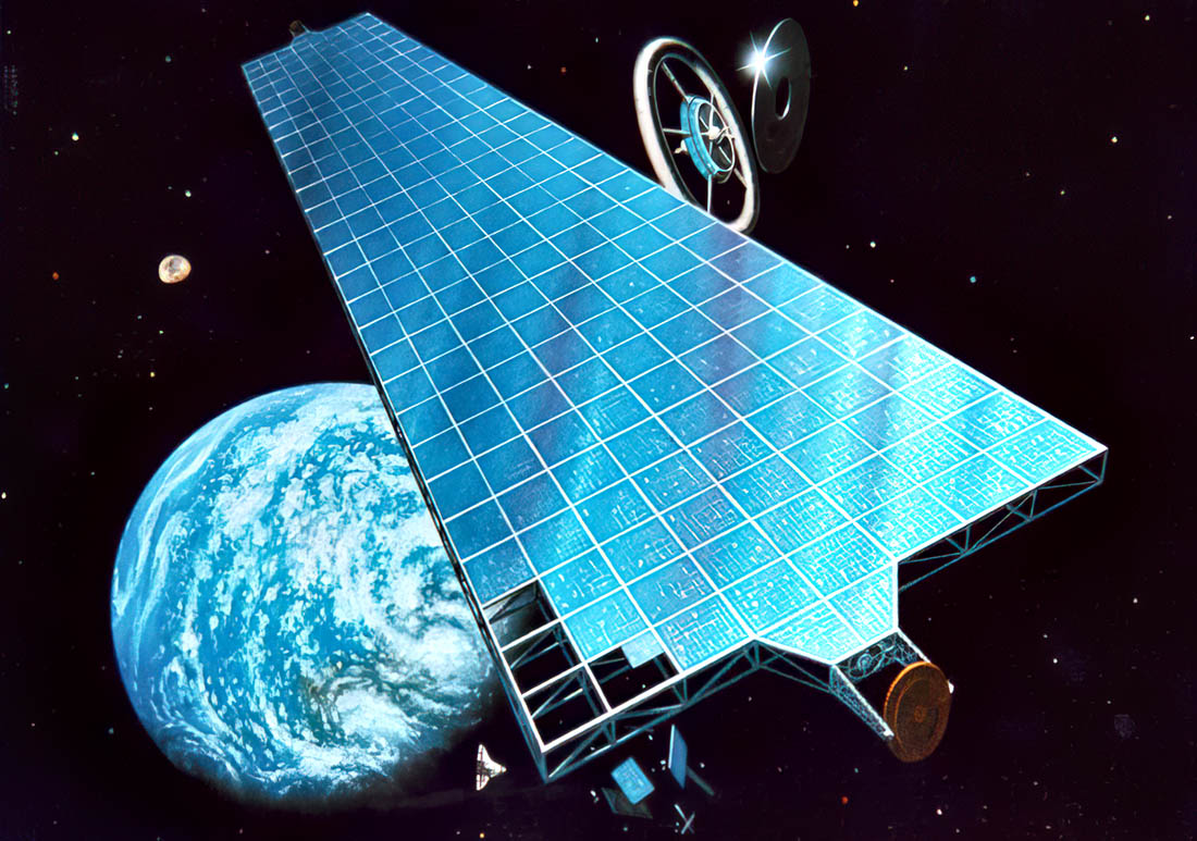 SPS Sunsat in Earth Orbit with Stanford Torus Space Settlements